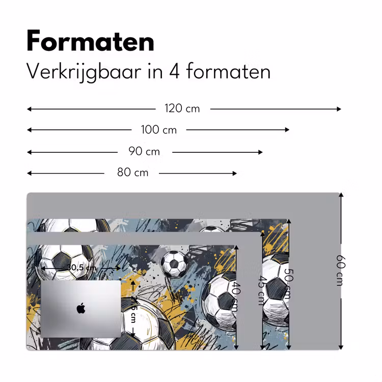 Bureau onderlegger - Voetbal - Abstract - Sport - Kleurrijk — 8