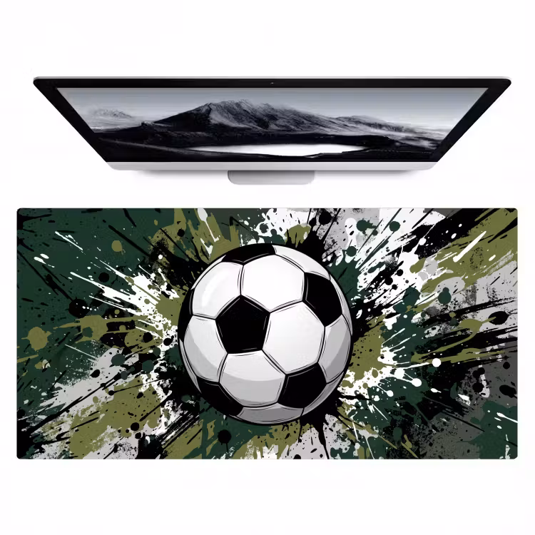 Bureau onderlegger - Voetbal - Verf - Spetters - Groen — 1