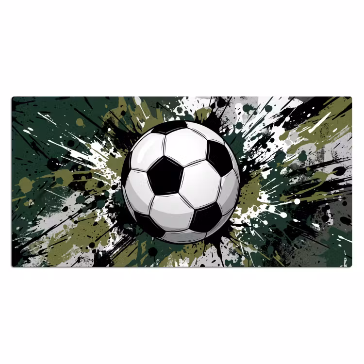 Bureau onderlegger - Voetbal - Verf - Spetters - Groen — 2