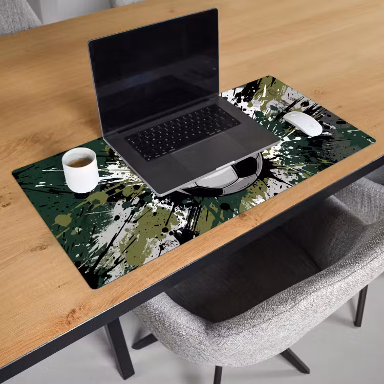Bureau onderlegger - Voetbal - Verf - Spetters - Groen — 3