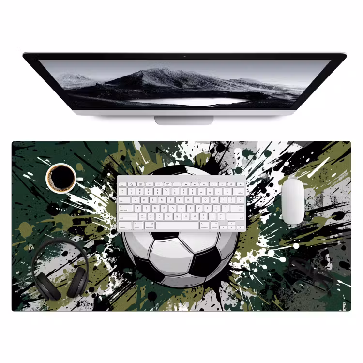 Bureau onderlegger - Voetbal - Verf - Spetters - Groen — 4
