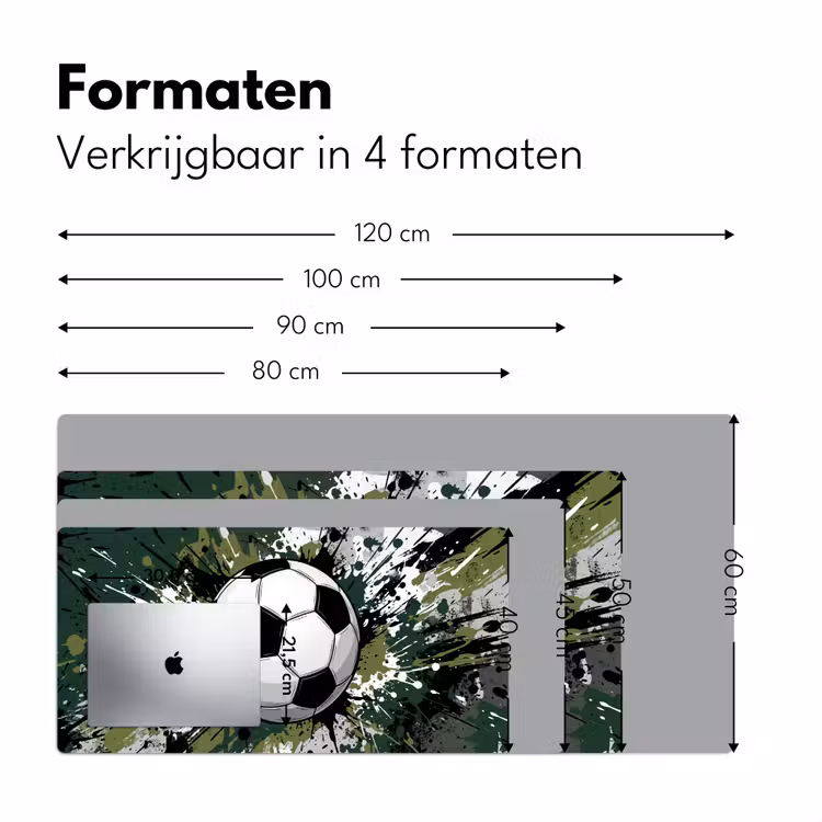 Bureau onderlegger - Voetbal - Verf - Spetters - Groen — 8