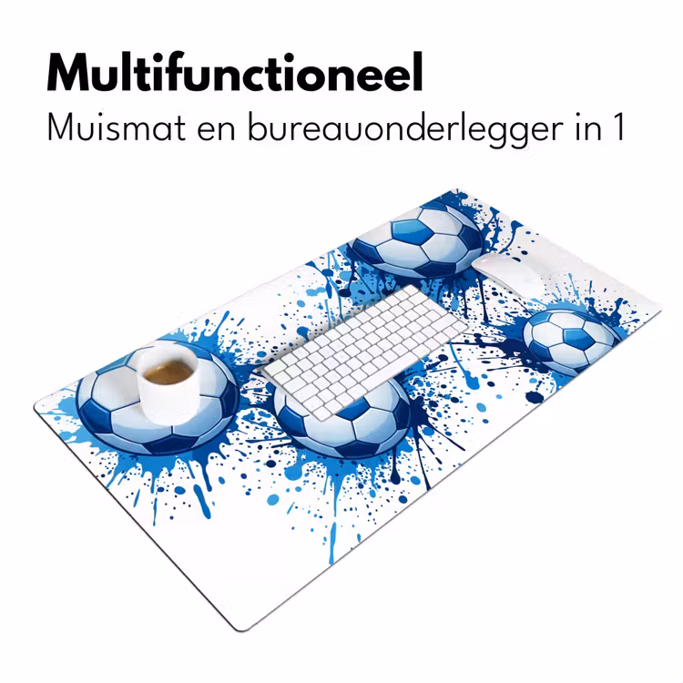 Bureau onderlegger - Voetballen - Verf - Sport - Blauw — 7