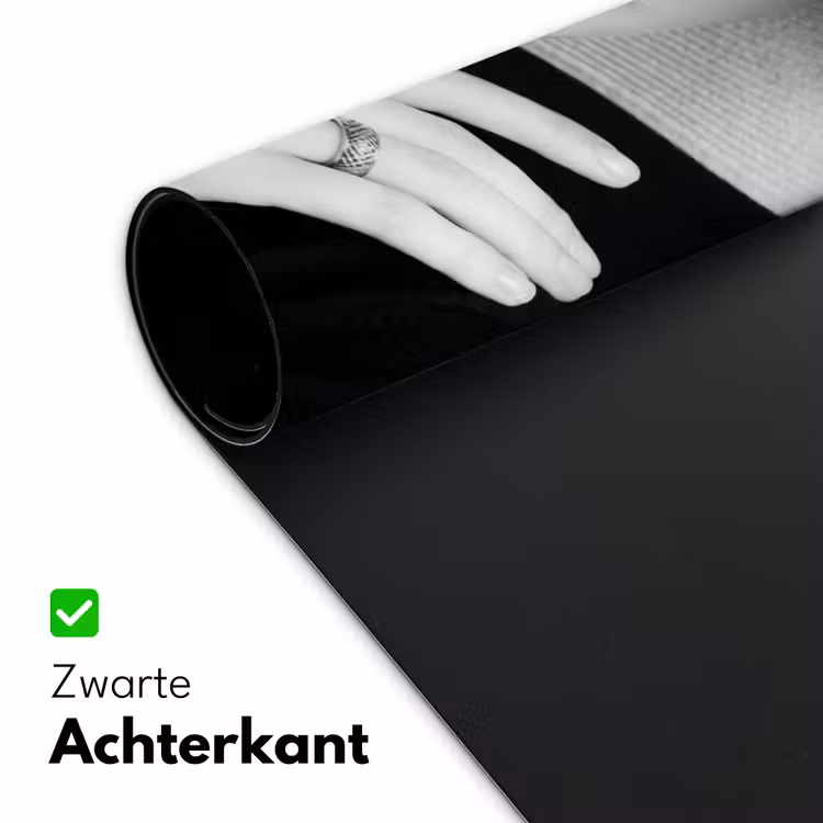 Bureau onderlegger - Vrouw - Hoed - Hand - Zwart - Wit - Klassiek — 5