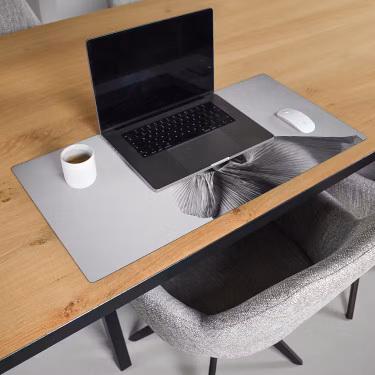 Bureau onderlegger - Vrouw - Rug - Textuur - Zwart - Wit - Elegant — 3