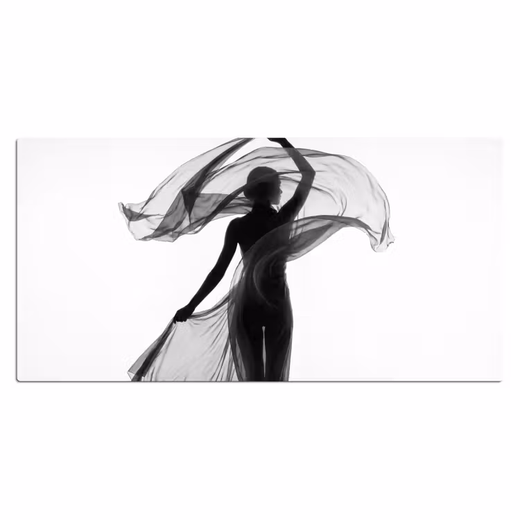 Bureau onderlegger - Vrouw - Sluier - Portret - Zwart - Wit - Artistiek — 2