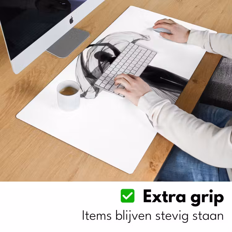 Bureau onderlegger - Vrouw - Sluier - Portret - Zwart - Wit - Artistiek — 6