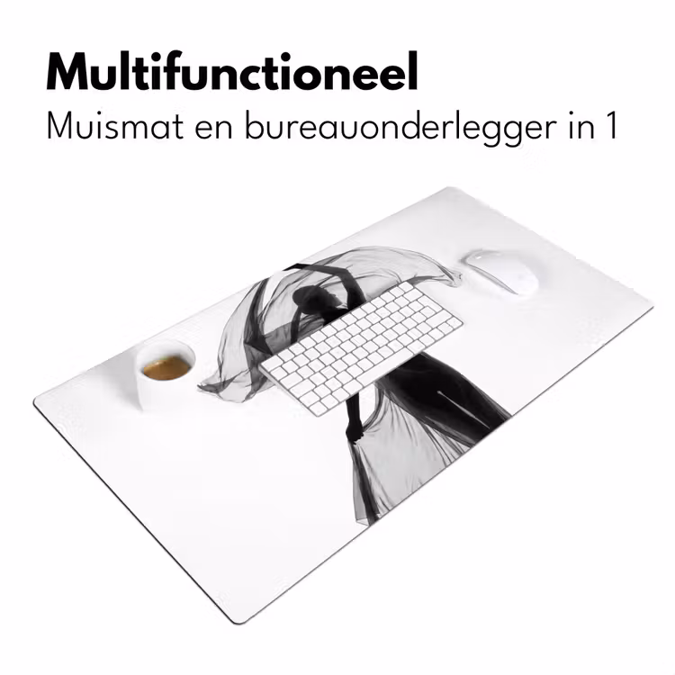 Bureau onderlegger - Vrouw - Sluier - Portret - Zwart - Wit - Artistiek — 7