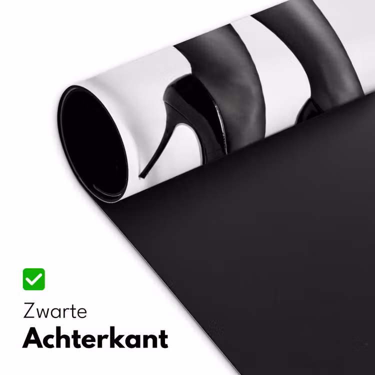Bureau onderlegger - Benen - Hakken - Glas - Zwart - Wit - Speels — 5