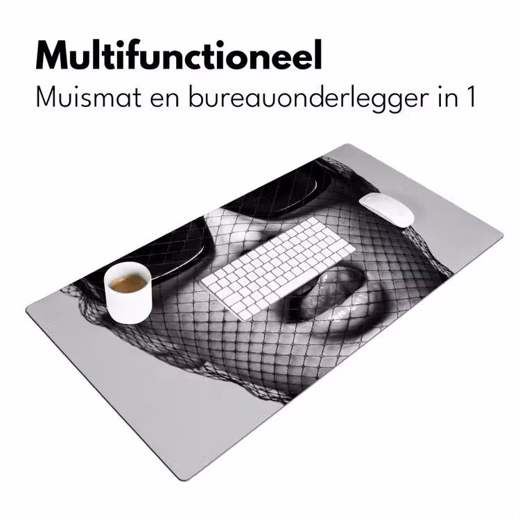 Bureau onderlegger - Vrouw - Net - Mysterieus - Zwart - Wit — 7