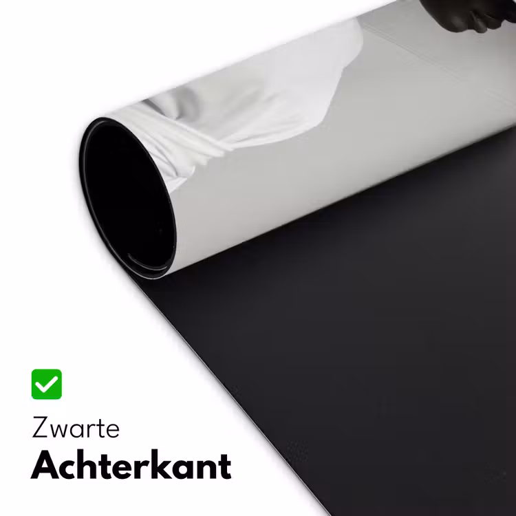 Bureau onderlegger - Vrouw - Profiel - Hoed - Zwart - Wit - Minimalistisch — 5