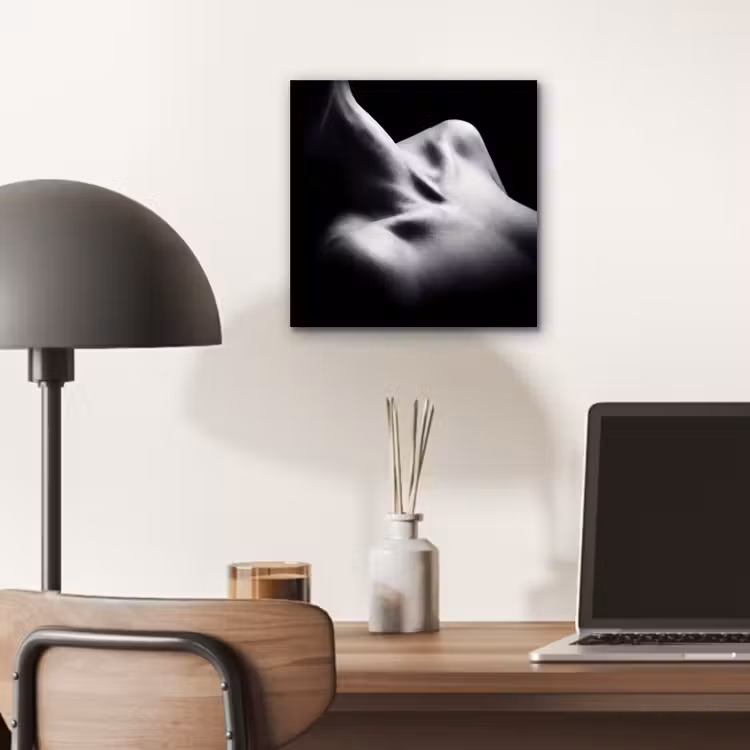 Aluminium schilderij - Lichaam - Vormen - Abstract - Zwart - Wit - Sensueel — 6