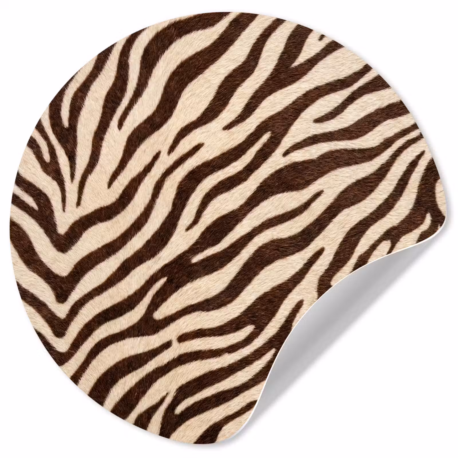 Behangcirkel - Zebra - Strepen - Bruin — 1