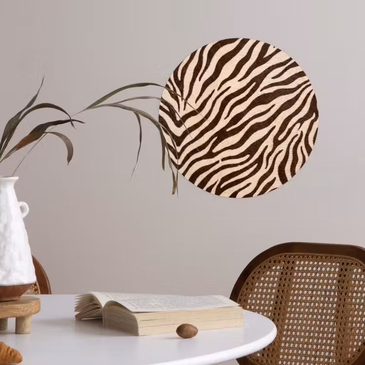 Behangcirkel - Zebra - Strepen - Bruin — 4