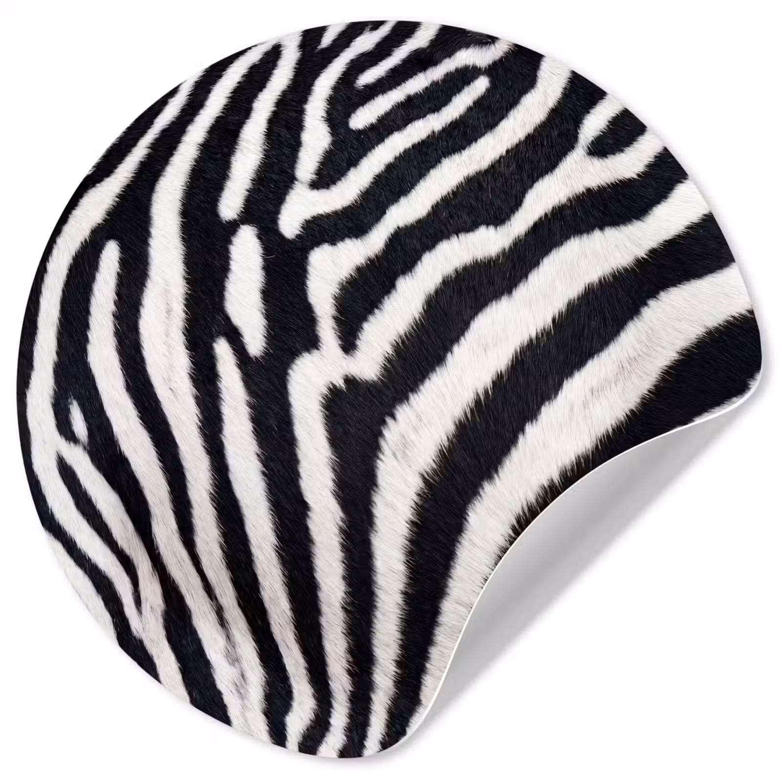 Behangcirkel - Zebra - Vacht - Klassiek - Zwart - Wit — 1