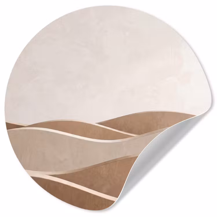 Behangcirkel - Abstract - Golven - Modern - Beige — 1