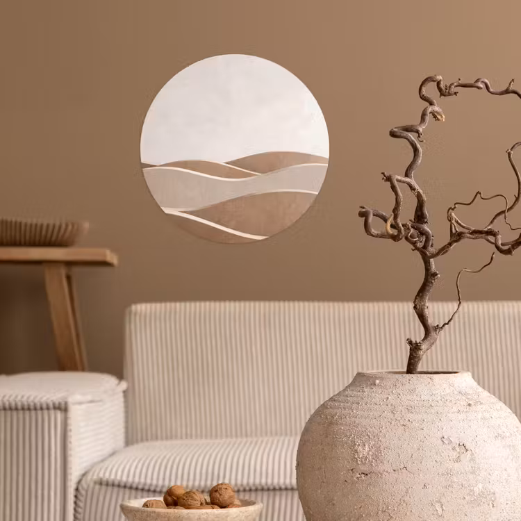 Behangcirkel - Abstract - Golven - Modern - Beige — 2