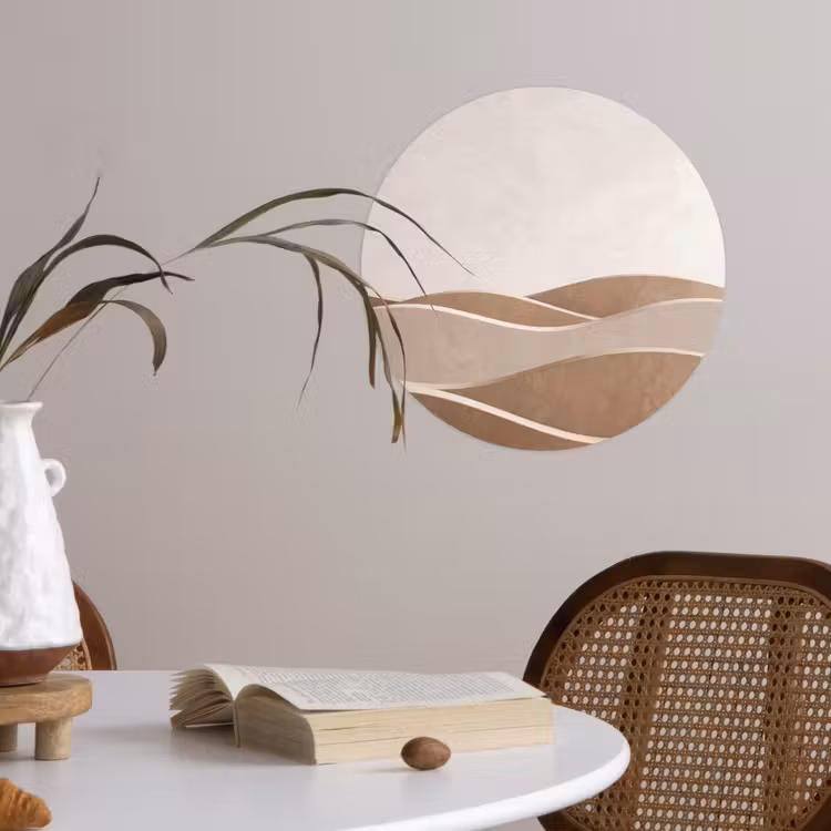 Behangcirkel - Abstract - Golven - Modern - Beige — 4