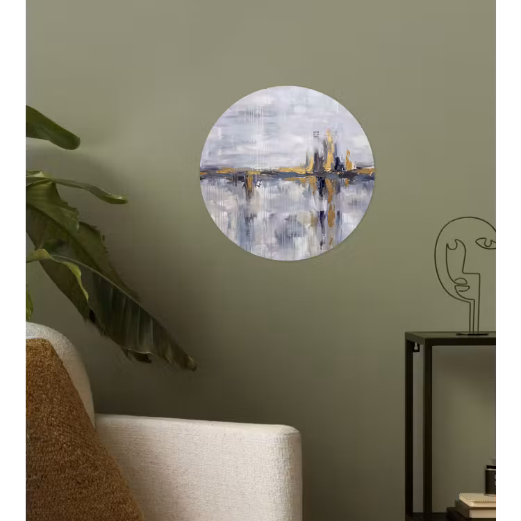 Behangcirkel - Abstract - Structuur - Goud - Grijs - Modern — 3
