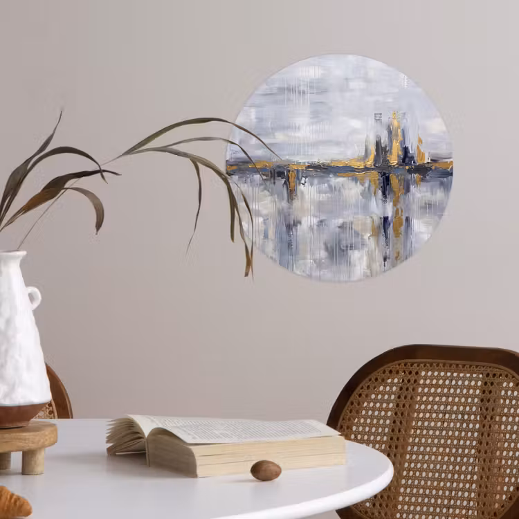 Behangcirkel - Abstract - Structuur - Goud - Grijs - Modern — 4