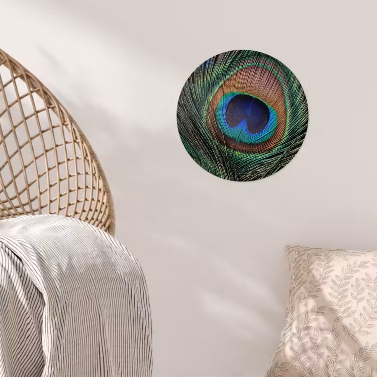 Behangcirkel - Pauwenveren - Klassiek - Groen — 5