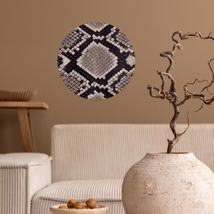Behangcirkel - Slangenleer - Patroon - Beige — 2