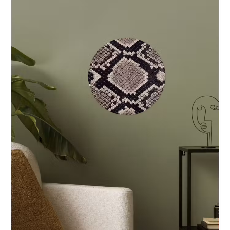 Behangcirkel - Slangenleer - Patroon - Beige — 3