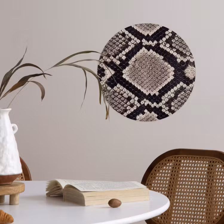 Behangcirkel - Slangenleer - Patroon - Beige — 4