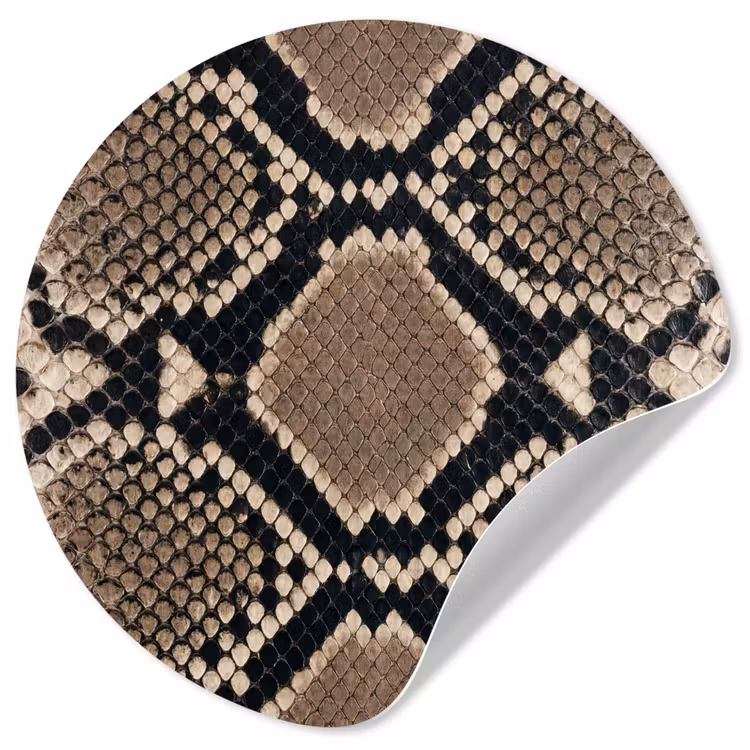Behangcirkel - Slangenprint - Python - Bruin — 1