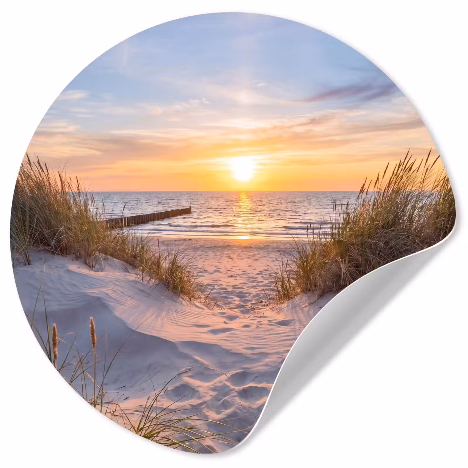Behangcirkel - Strand - Zonsondergang - Natuur - Landschap — 1