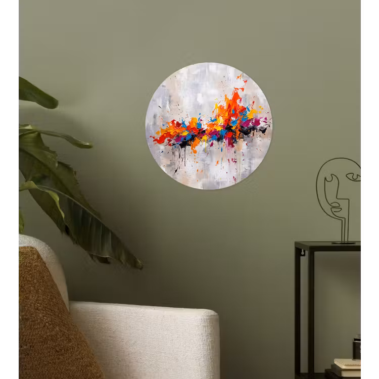 Behangcirkel - Abstract - Schilderij - Kleurrijk - Dynamisch — 3