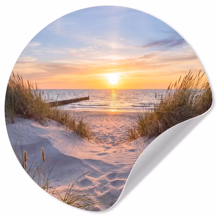 Behangcirkel - Strand - Zonsondergang - Natuur - Landschap — 1