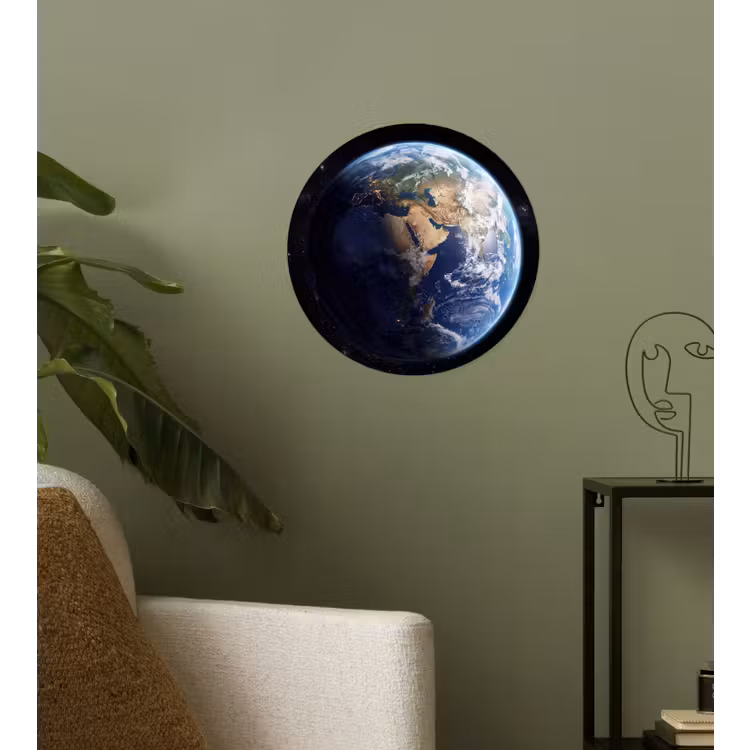 Behangcirkel - Aarde - Ruimte - Blauw - Groen — 3