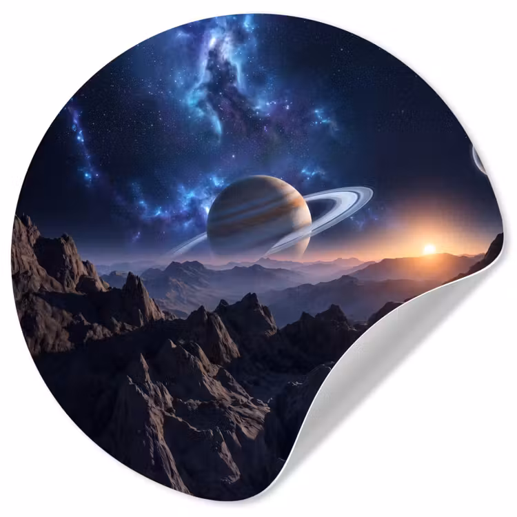 Behangcirkel - Fantasy - Kosmos - Landschap — 1