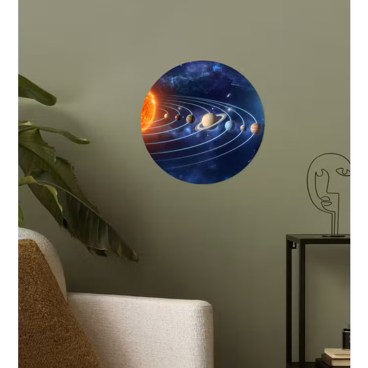 Behangcirkel - Ruimte - Zonnestelsel - Blauw — 3