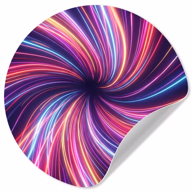 Behangcirkel - Abstract - Swirl - Futuristic - Neon — 1