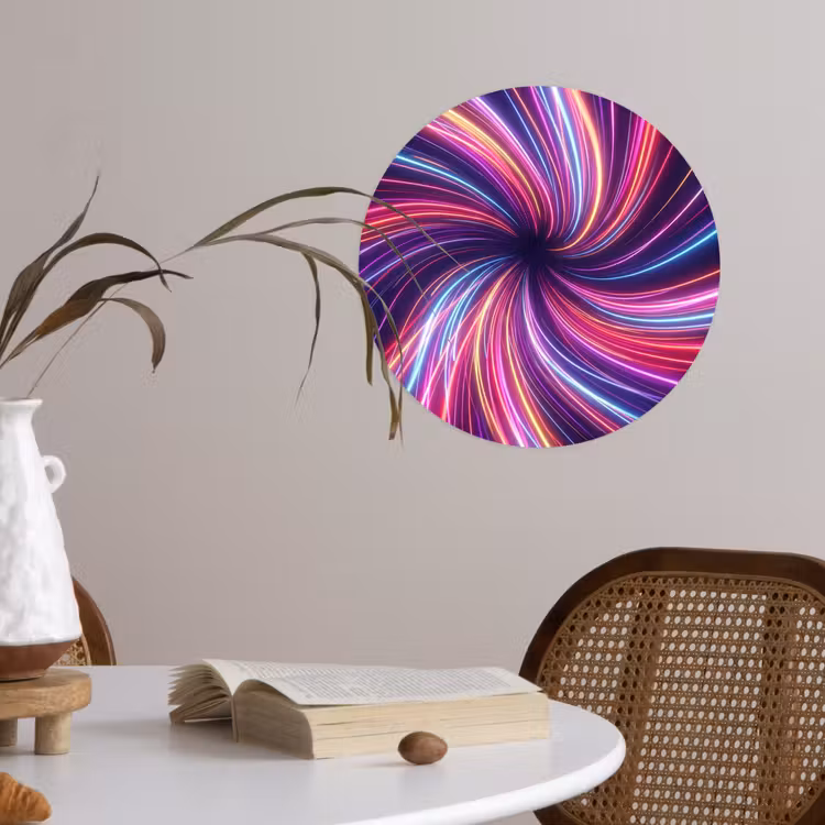 Behangcirkel - Abstract - Swirl - Futuristic - Neon — 4