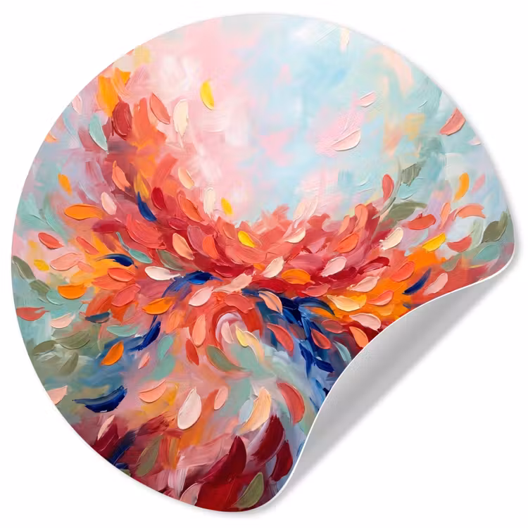 Behangcirkel - Bloemen - Abstract - Kunst - Modern — 1