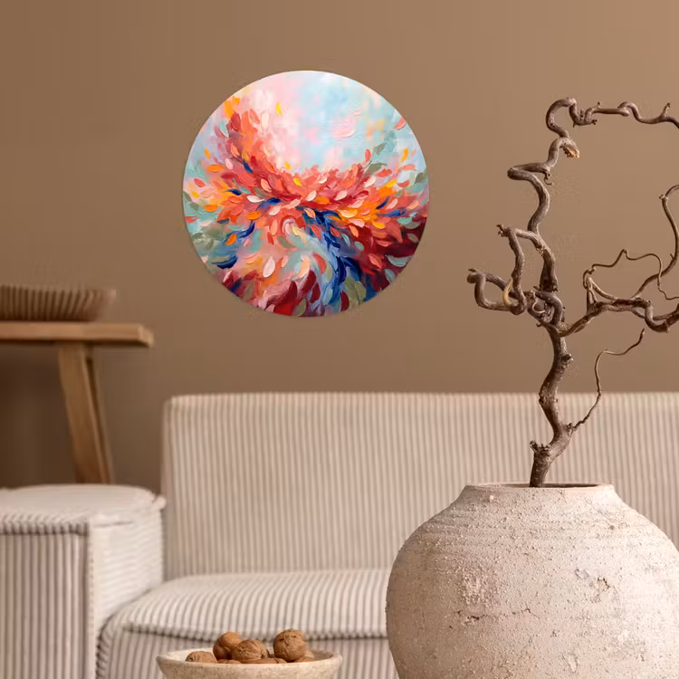 Behangcirkel - Bloemen - Abstract - Kunst - Modern — 2