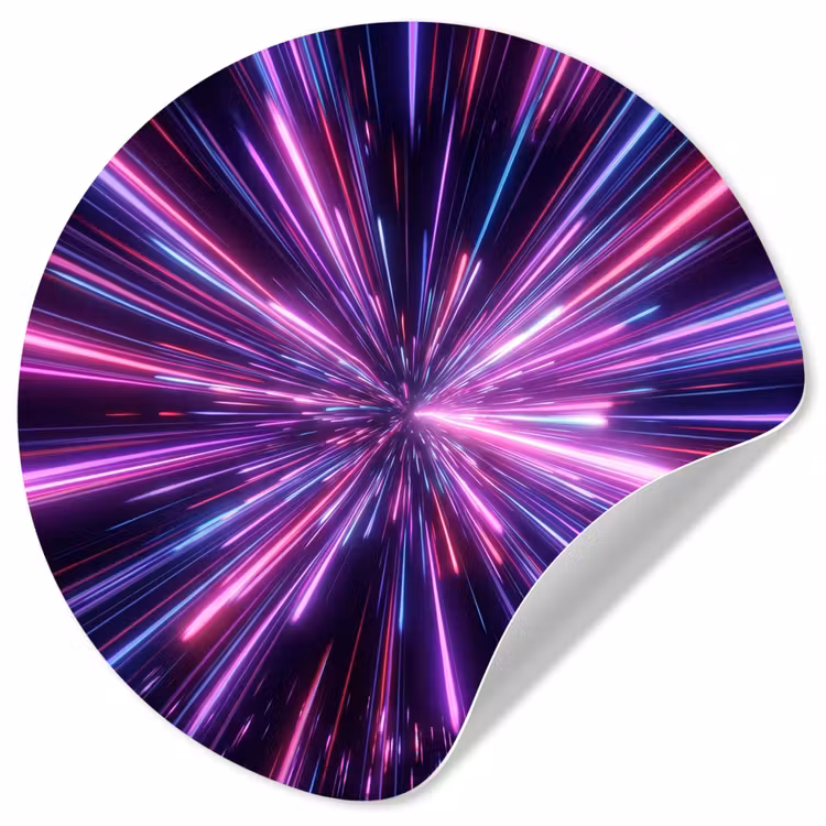 Behangcirkel - Lichtsnelheid - Ruimte - Roze - Paars — 1