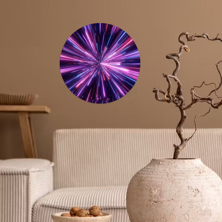 Behangcirkel - Lichtsnelheid - Ruimte - Roze - Paars — 2