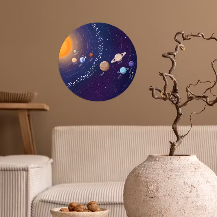 Behangcirkel - Planetenstelsel - Ruimte - Illustratie — 2