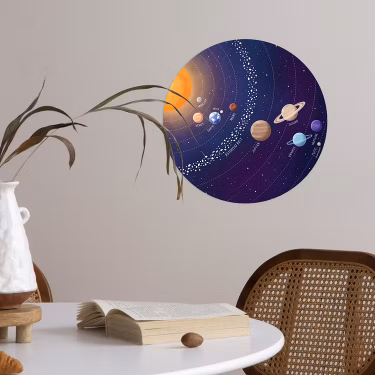 Behangcirkel - Planetenstelsel - Ruimte - Illustratie — 4