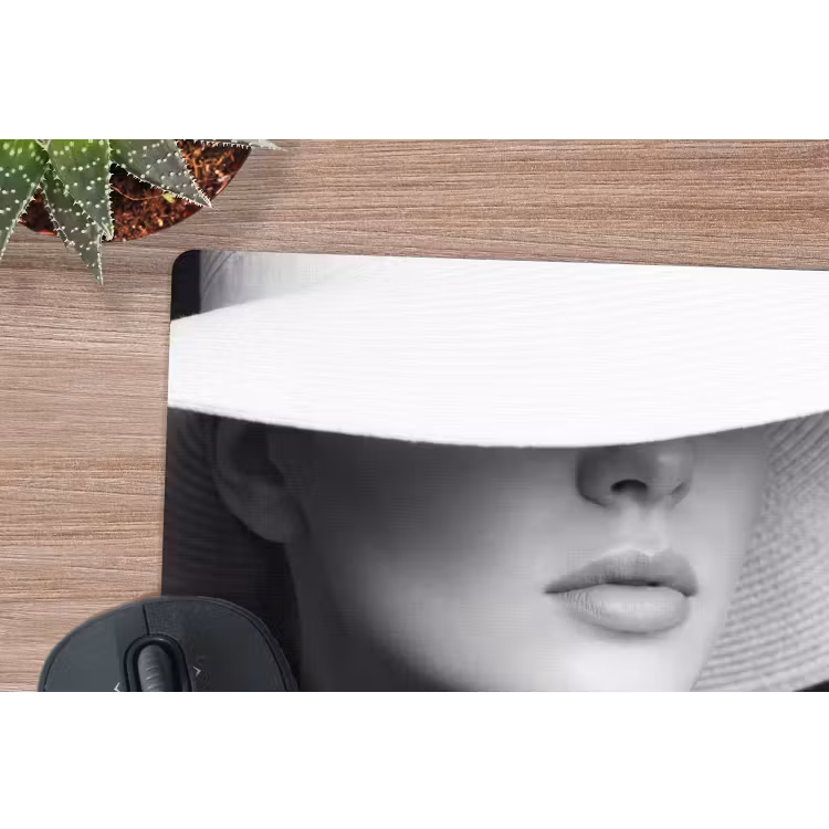 Muismat - Vrouw - Hoed - Hand - Zwart - Wit - Klassiek — 4