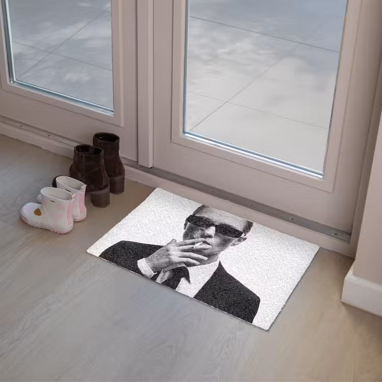 Deurmat - Portret - Pak - Roken - Zwart - Wit - Stoer — 8