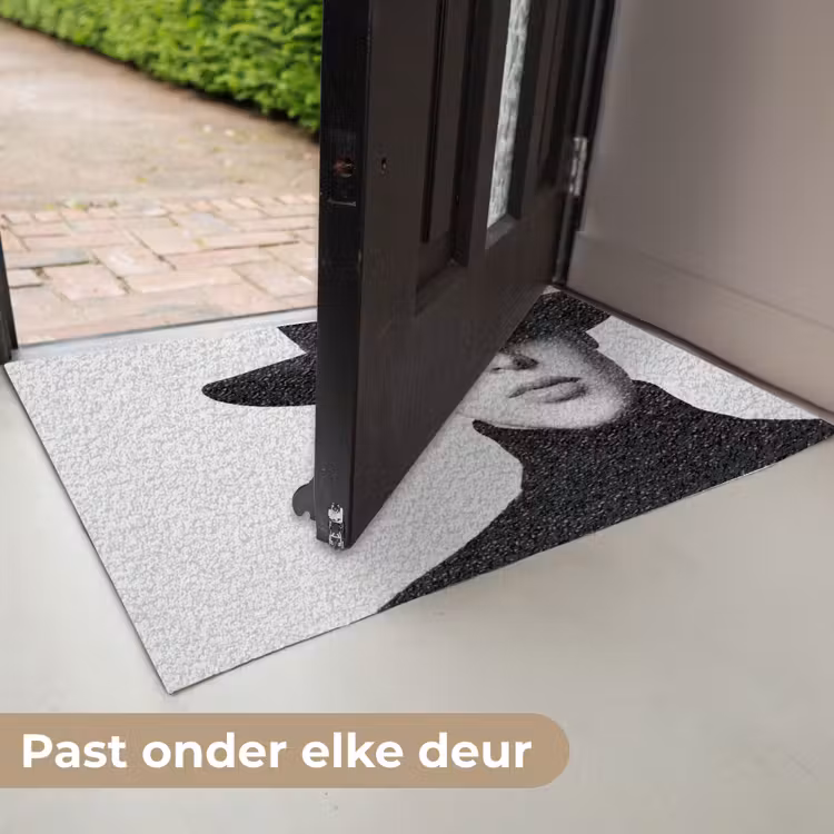 Deurmat - Vrouw - Schaduw - Zwart - Wit - Mysterieus — 7