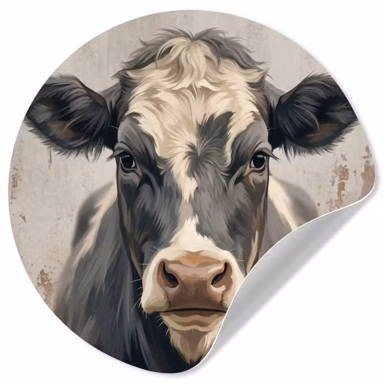 Behangcirkel - Koe - Portret - Dieren - Modern — 1