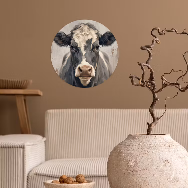 Behangcirkel - Koe - Portret - Dieren - Modern — 2