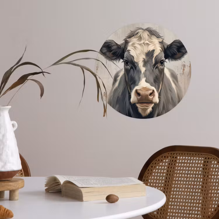Behangcirkel - Koe - Portret - Dieren - Modern — 4