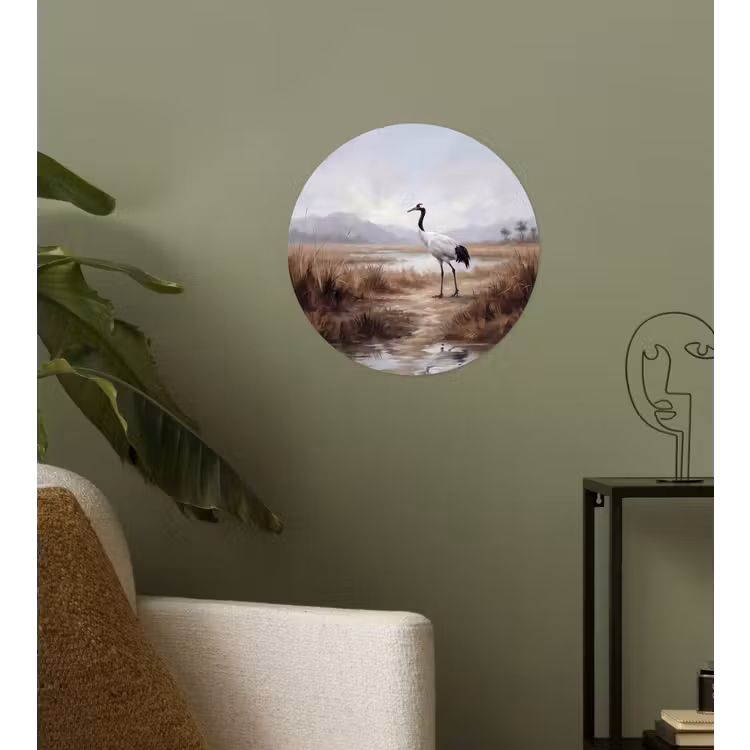 Behangcirkel - Kraanvogel - Natuur - Realistisch — 3